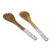 Set Keukengerei Versa Blume Mangohout 6 x 1 x 30 cm