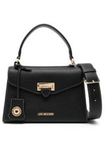 Love Moschino sac à bandoulière à plaque logo - Noir - thumbnail