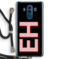 Monogram: Huawei Mate 10 Pro Transparant Hoesje met koord