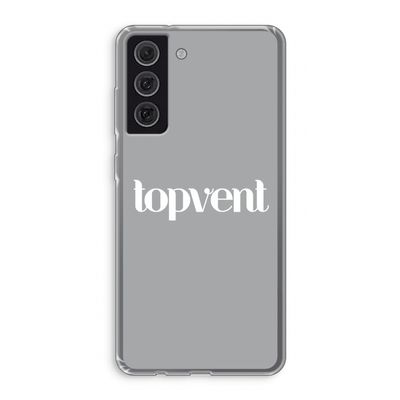 Topvent Grijs Wit: Samsung Galaxy S21 FE Transparant Hoesje