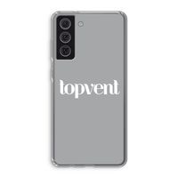 Topvent Grijs Wit: Samsung Galaxy S21 FE Transparant Hoesje