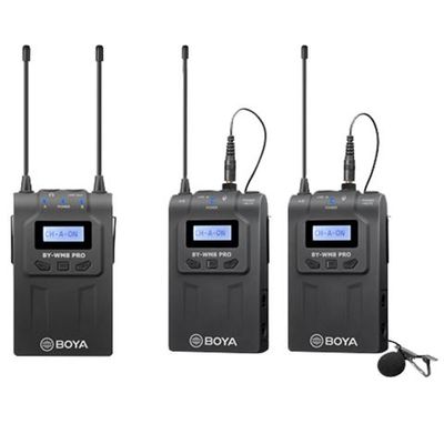 Boya uhf duo lavalier microfoon draadloos by-wm8 pro-k2