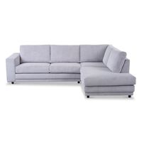 Haluta Rib Hoekbank Nijmegen - 261 x 204 x 86 cm - Grijs - Rechts