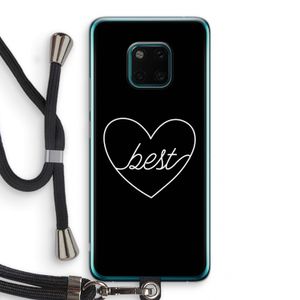 Best heart black: Huawei Mate 20 Pro Transparant Hoesje met koord