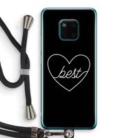 Best heart black: Huawei Mate 20 Pro Transparant Hoesje met koord
