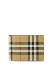 Burberry portefeuille pliant à motif Vintage Check - Tons neutres