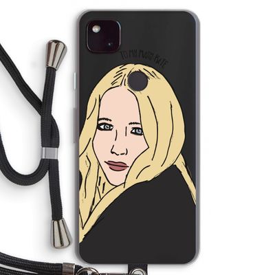 Mary Kate: Pixel 4a 5G Transparant Hoesje met koord