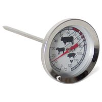 Vlees thermometer 0-120 graden celcius RVS 12 cm   -