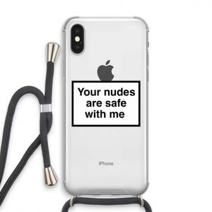 Safe with me: iPhone X Transparant Hoesje met koord