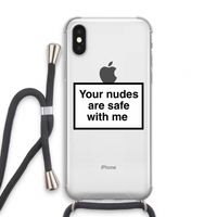 Safe with me: iPhone X Transparant Hoesje met koord
