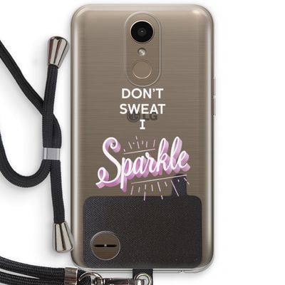 Sparkle quote: LG K10 (2017) Transparant Hoesje met koord