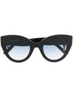 Alexander McQueen Eyewear lunettes de soleil à monture papillon - Noir