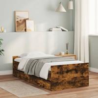 Bedframe met lades gerookt eiken 75x190 cm Small Single