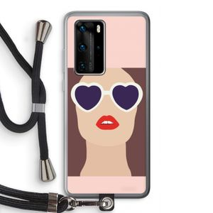 Red lips: Huawei P40 Pro Transparant Hoesje met koord