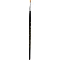 Creativ Company Gold line penselen, plat, afm 0, l: 18,5 cm, b: 1 mm, 12 stuk/ 1 doos