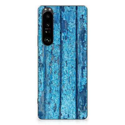 Sony Xperia 1 III | Bumper Hoesje | Wood Blue