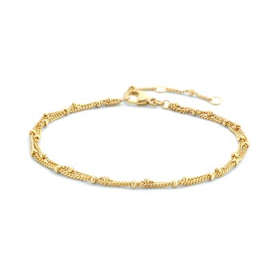 Armband Bolletjes Goudkleurig Dubbel 2,0 mm 19 cm