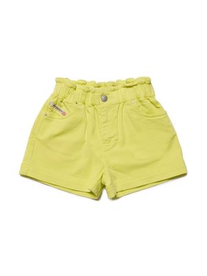 Diesel Kids short en coton stretch à taille élastiquée - Jaune