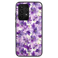 Samsung Galaxy A52 hoesje - Floral violet