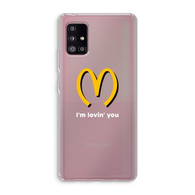 I'm lovin' you: Samsung Galaxy A51 5G Transparant Hoesje