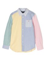 Ralph Lauren Kids chemise colour block - Bleu