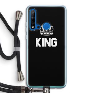 King zwart: Huawei P20 Lite (2019) Transparant Hoesje met koord