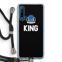 King zwart: Huawei P20 Lite (2019) Transparant Hoesje met koord