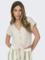 Only Onlsiesta Ss Knot Lin Bl Shirt Pnt Noos T-shirts Moonbeam