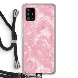 Abstract Painting Pink: Samsung Galaxy A51 5G Transparant Hoesje met koord