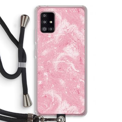 Abstract Painting Pink: Samsung Galaxy A51 5G Transparant Hoesje met koord