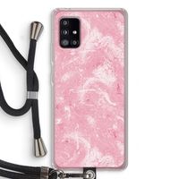 Abstract Painting Pink: Samsung Galaxy A51 5G Transparant Hoesje met koord