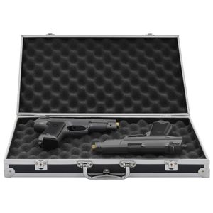 VidaXL Wapenkoffer aluminium abs zwart