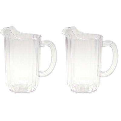 Karaf - 3x - polycarbonaat kunststof - 1 liter - sapkan/ waterkan - 12 x 18 cm