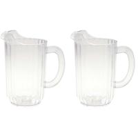 Karaf - 3x - polycarbonaat kunststof - 1 liter - sapkan/ waterkan - 12 x 18 cm