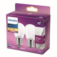 Philips 2,2W - E27 - 2700K - 250 lumen set van 2 929001345670