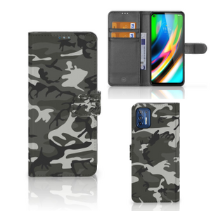 Motorola Moto G9 Plus Telefoon Hoesje Army Light