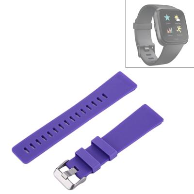Voor Fitbit versa eenvoudige mode siliconen horlogebandje (paars)