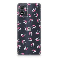 TPU bumper voor Motorola Moto E13 Unicorns - thumbnail