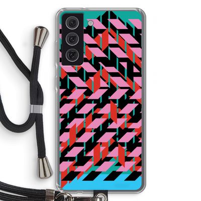 Skew Blush 2: Samsung Galaxy S21 FE Transparant Hoesje met koord