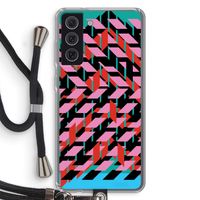 Skew Blush 2: Samsung Galaxy S21 FE Transparant Hoesje met koord