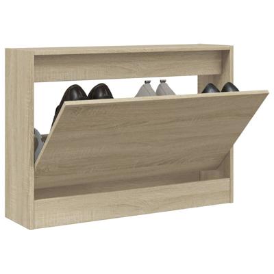 VidaXL Schoenenkast 80x21x57 cm bewerkt hout sonoma eikenkleurig
