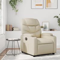 Fauteuil verstelbaar kunstleer crmekleurig