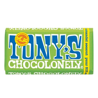 Tony&apos;s Chocolonely - Puur Amandel Zeezout - 180g