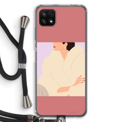 Cosy: Samsung Galaxy A22 5G Transparant Hoesje met koord