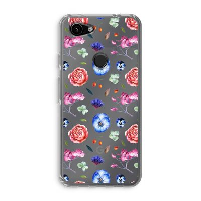 Bloemetjes: Google Pixel 3a Transparant Hoesje