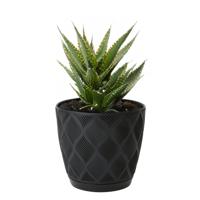 Form Plastic Plantenpot/bloempot New Age - kunststof - zwart - D23 x H21 cm