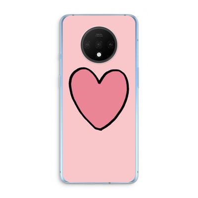 Hartje: OnePlus 7T Transparant Hoesje