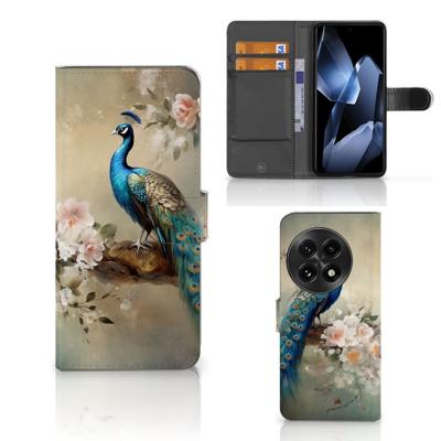 Telefoonhoesje | Met pasjeshouder | voor OnePlus 13 Vintage Pauwen