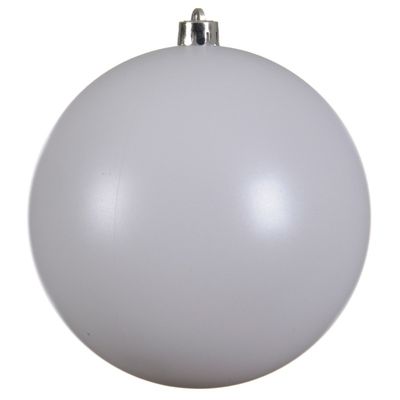 4x Grote winter witte kerstballen van 14 cm mat van kunststof