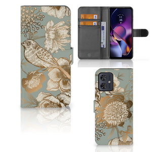 Hoesje voor Motorola Moto G54 Vintage Bird Flowers